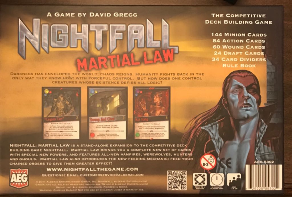 Nightfall: Martial Law  (2-5) board game collectible [Barcode 729220053022] - Main Image 2