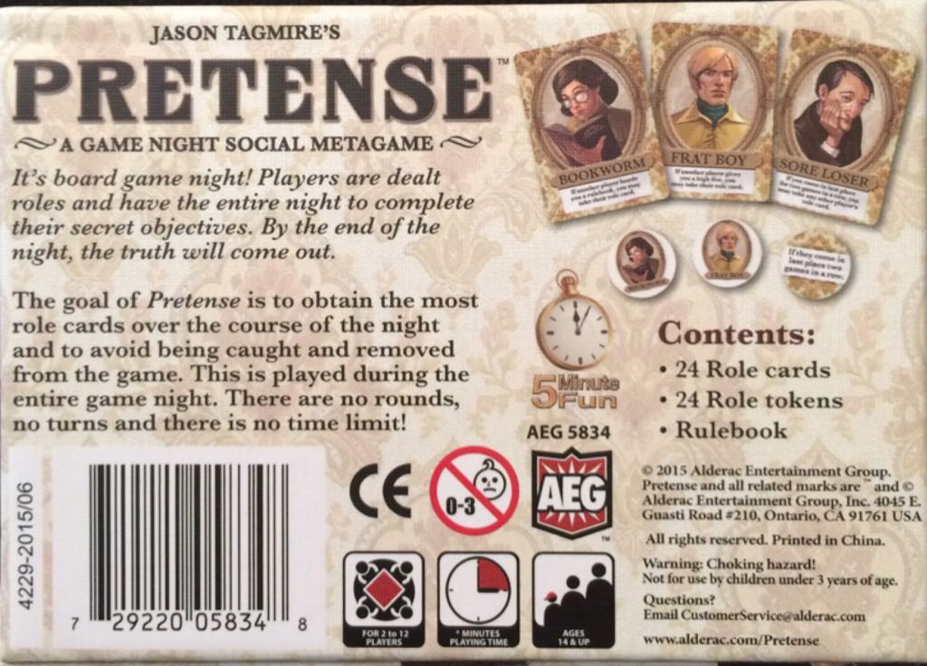 Pretense  (2-12) board game collectible [Barcode 729220058348] - Main Image 2
