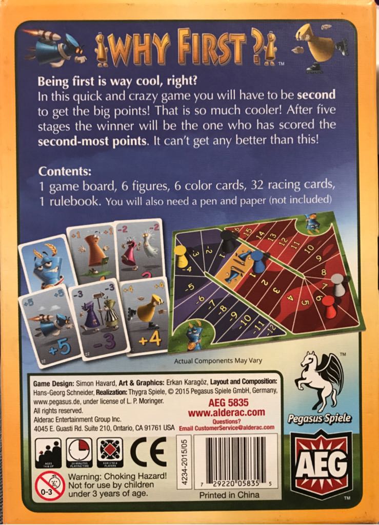 Why First?  (2-6) board game collectible [Barcode 729220058355] - Main Image 2
