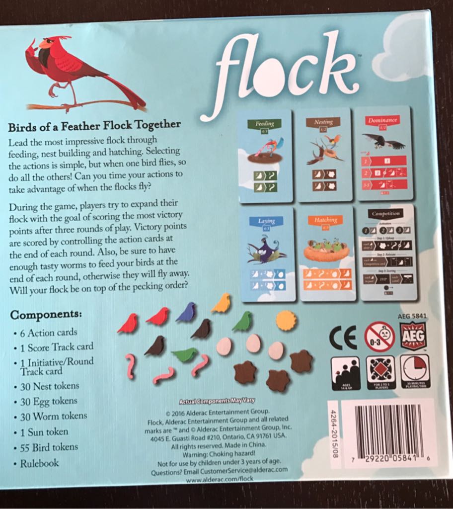 Flock  (2-5 Players) board game collectible [Barcode 729220058416] - Main Image 2