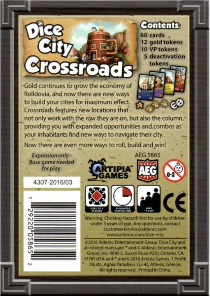 Dice City: Crossroads  (1-4) board game collectible [Barcode 729220058652] - Main Image 2