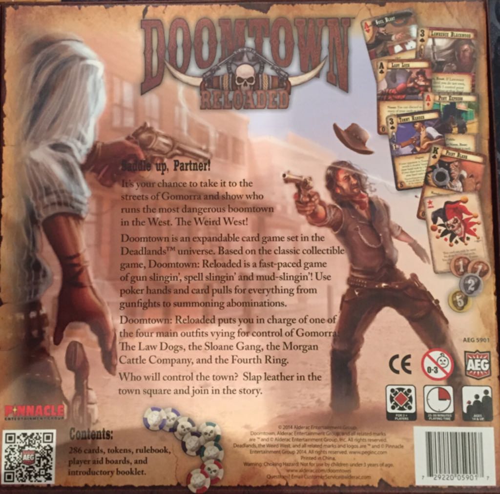 Doomtown: Reloaded  (2-4) board game collectible [Barcode 729220059017] - Main Image 2