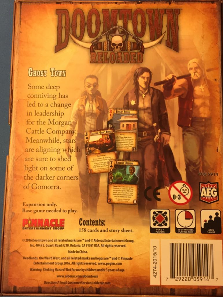 Doomtown: Reloaded - Ghost Town  (2+) board game collectible [Barcode 729220059147] - Main Image 2