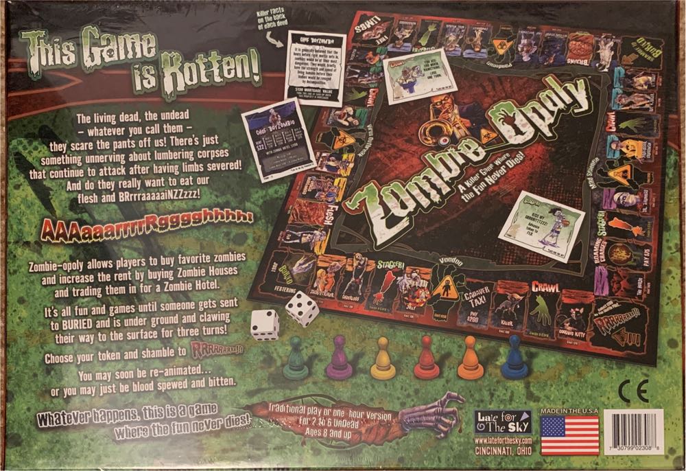 Zombie-Opoly  (2-6) board game collectible [Barcode 730799023088] - Main Image 2