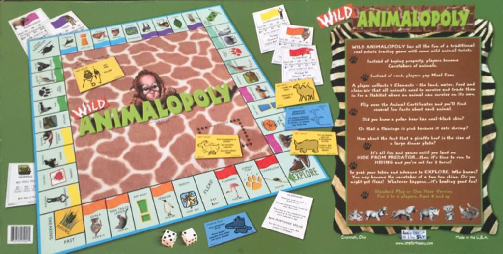 Wild Animalopoly  (2-6) board game collectible [Barcode 730799050015] - Main Image 2