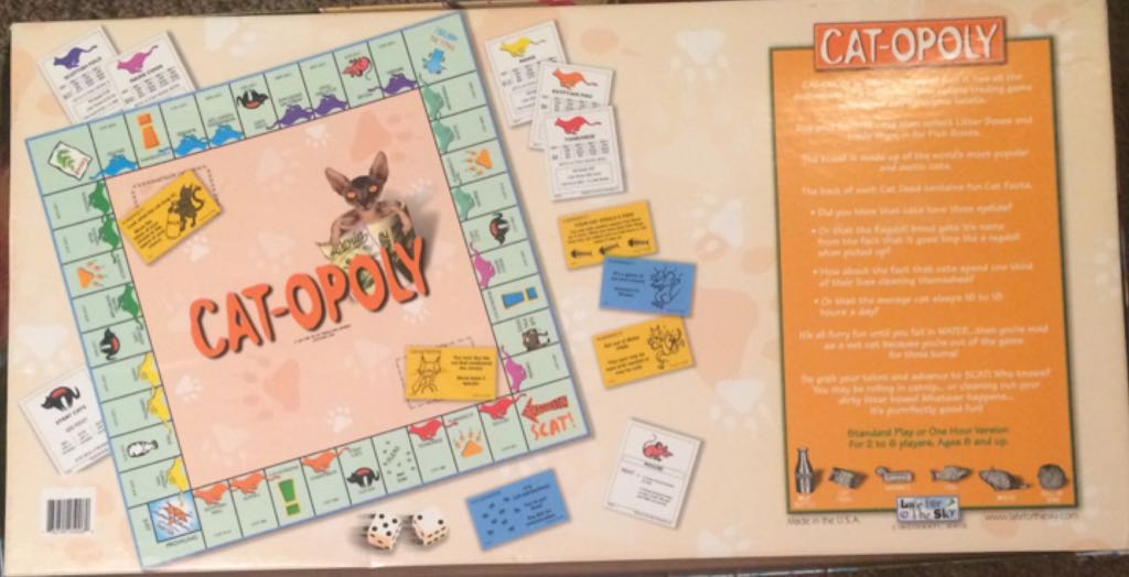 Cat-opoly  (2-6) board game collectible [Barcode 730799050060] - Main Image 2