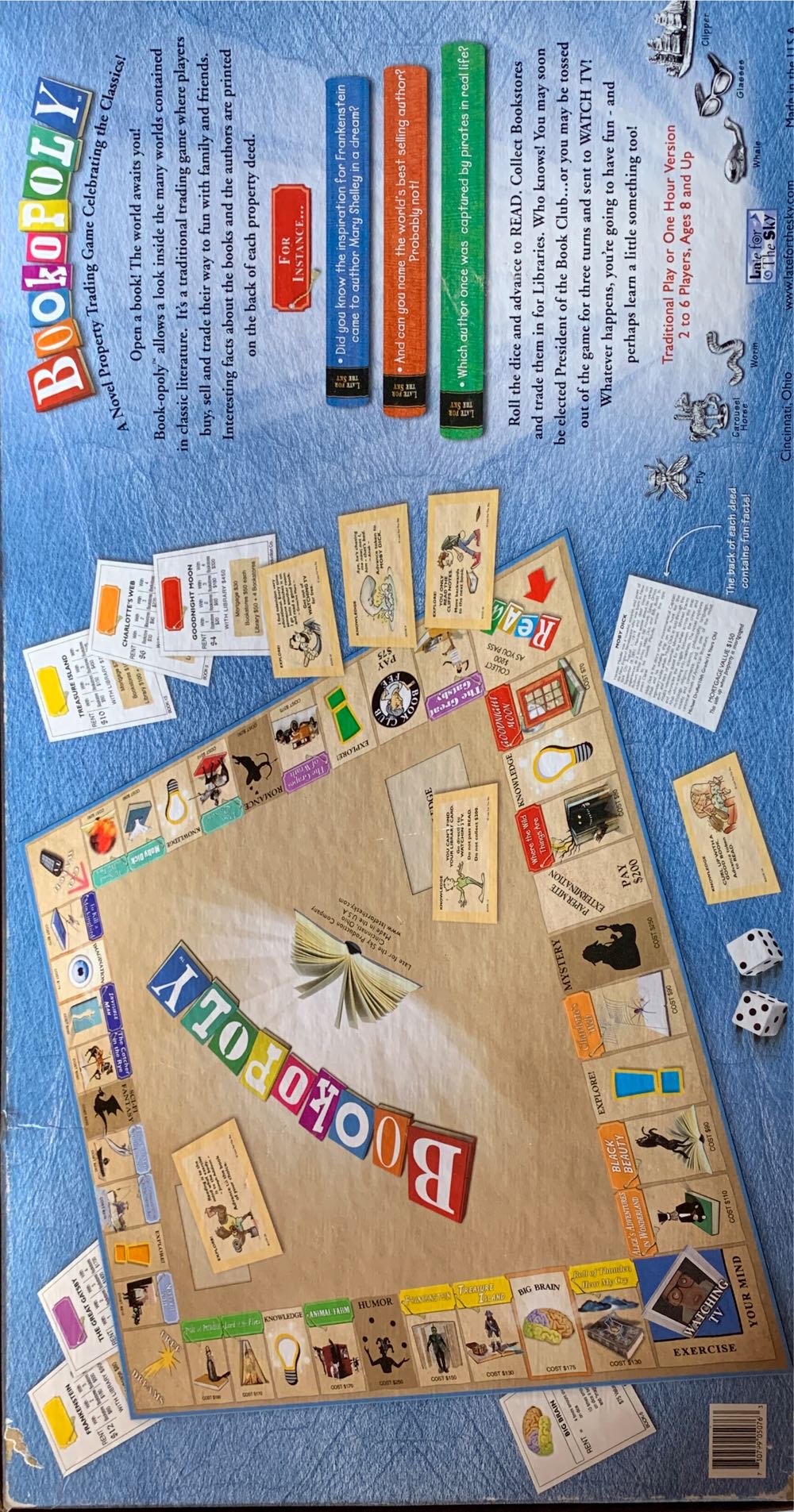 Bookopoly  (2-6 Players) board game collectible [Barcode 730799050763] - Main Image 3