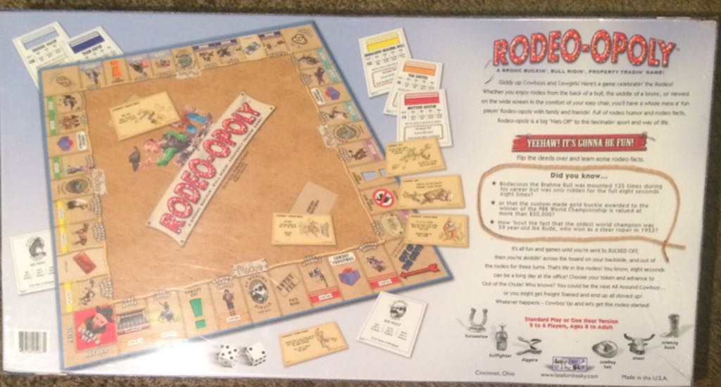 Rodeo-opoly  (2-6) board game collectible [Barcode 730799050831] - Main Image 2