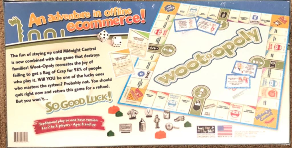 Wootopoly  (2-6) board game collectible [Barcode 730799061455] - Main Image 2