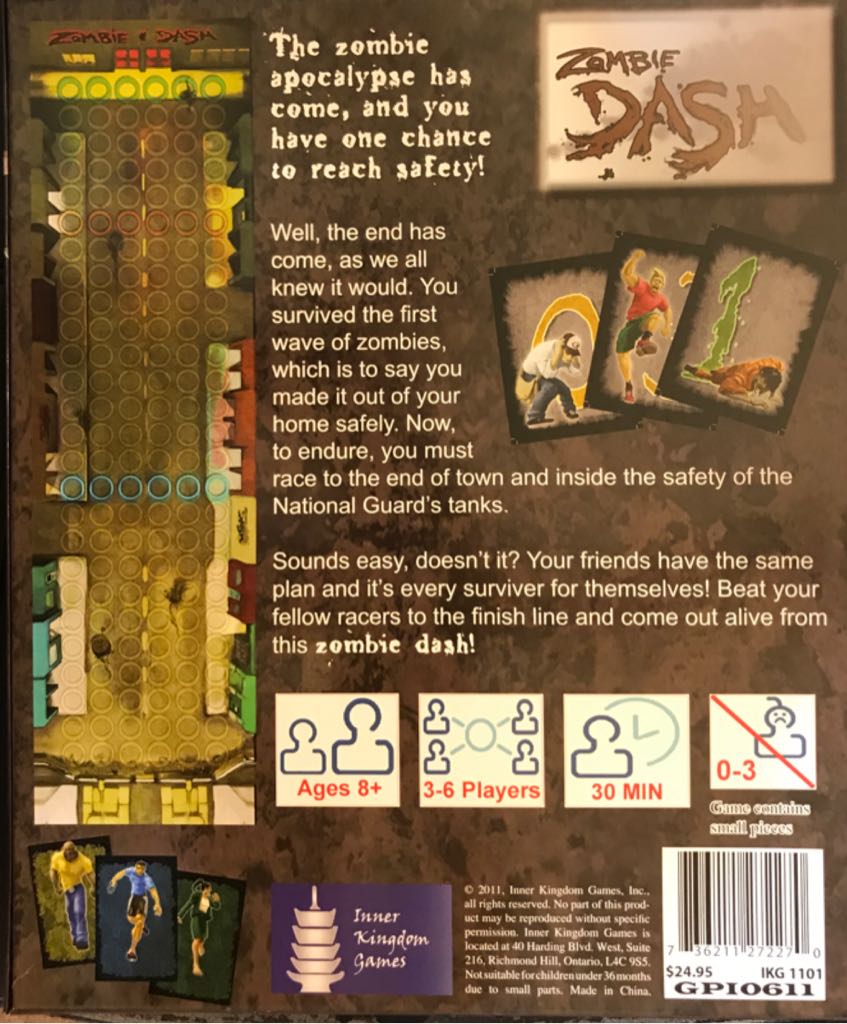 Zombie Dash  (3-6) board game collectible [Barcode 736211272270] - Main Image 2