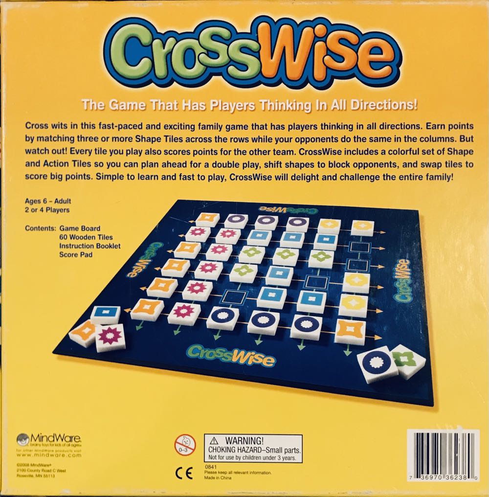 CrossWise  (2-4) board game collectible [Barcode 736970362380] - Main Image 2