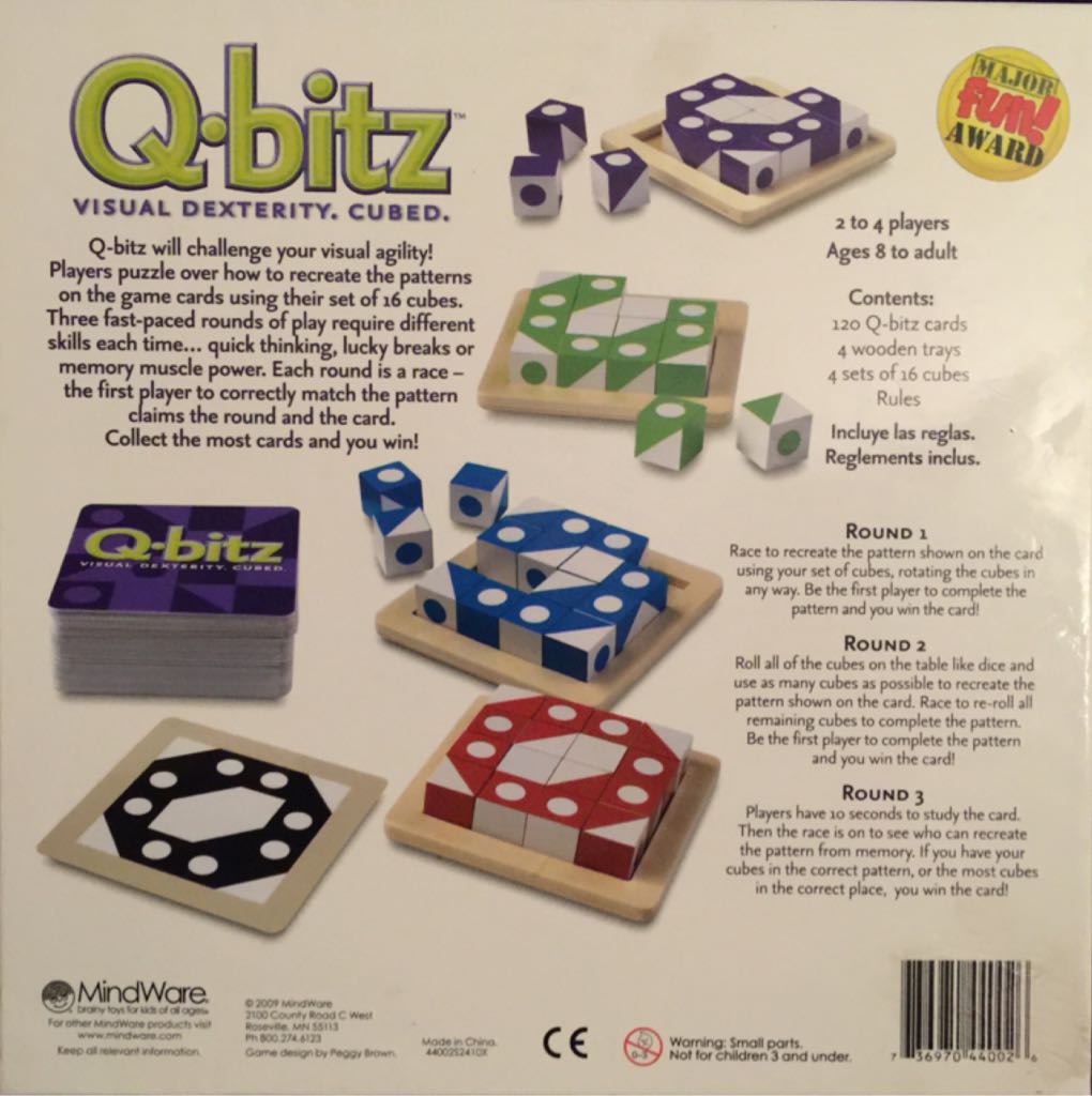 Qbitz  (2-4) board game collectible [Barcode 736970440026] - Main Image 2