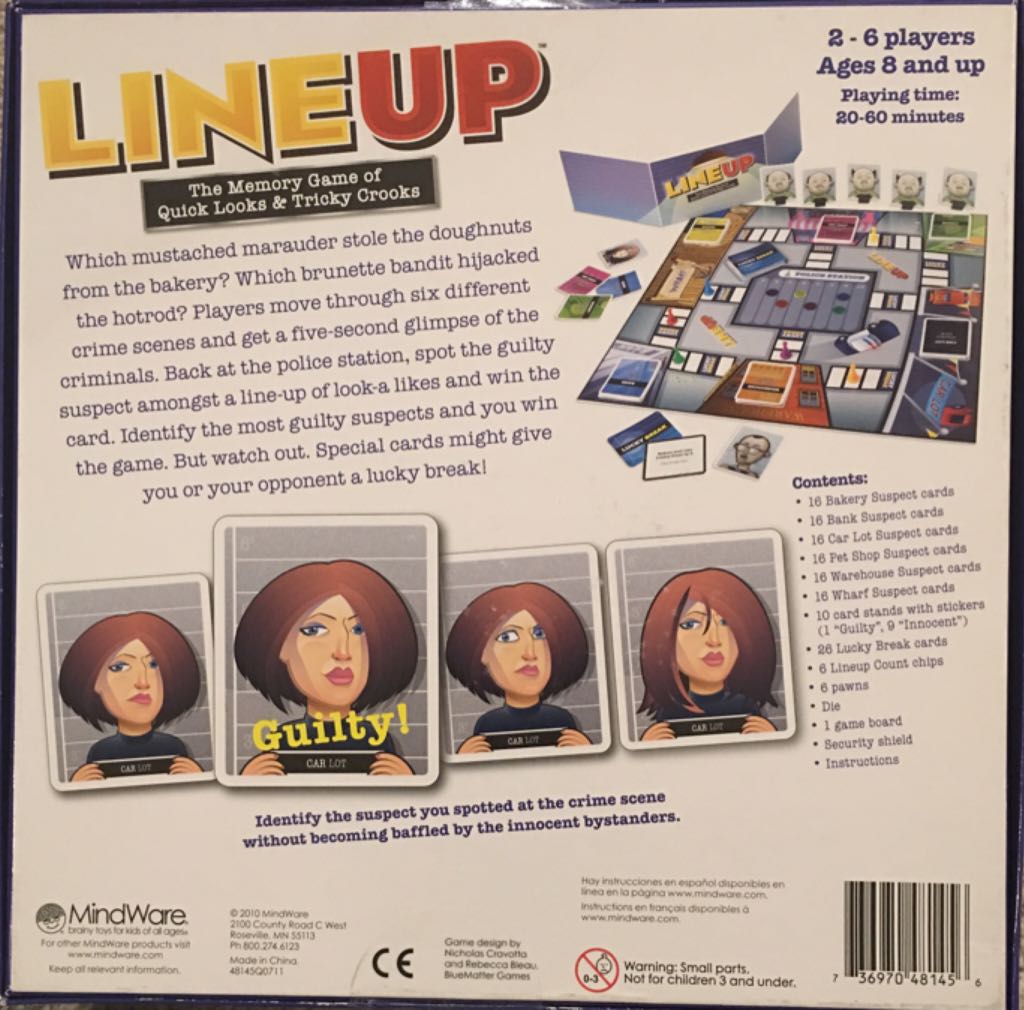 Lineup  (2-6) board game collectible [Barcode 736970481456] - Main Image 2