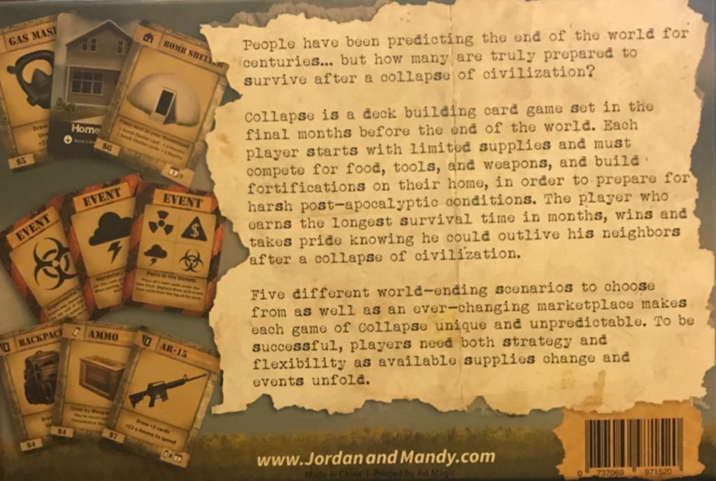 Collapse  board game collectible [Barcode 737069971520] - Main Image 2