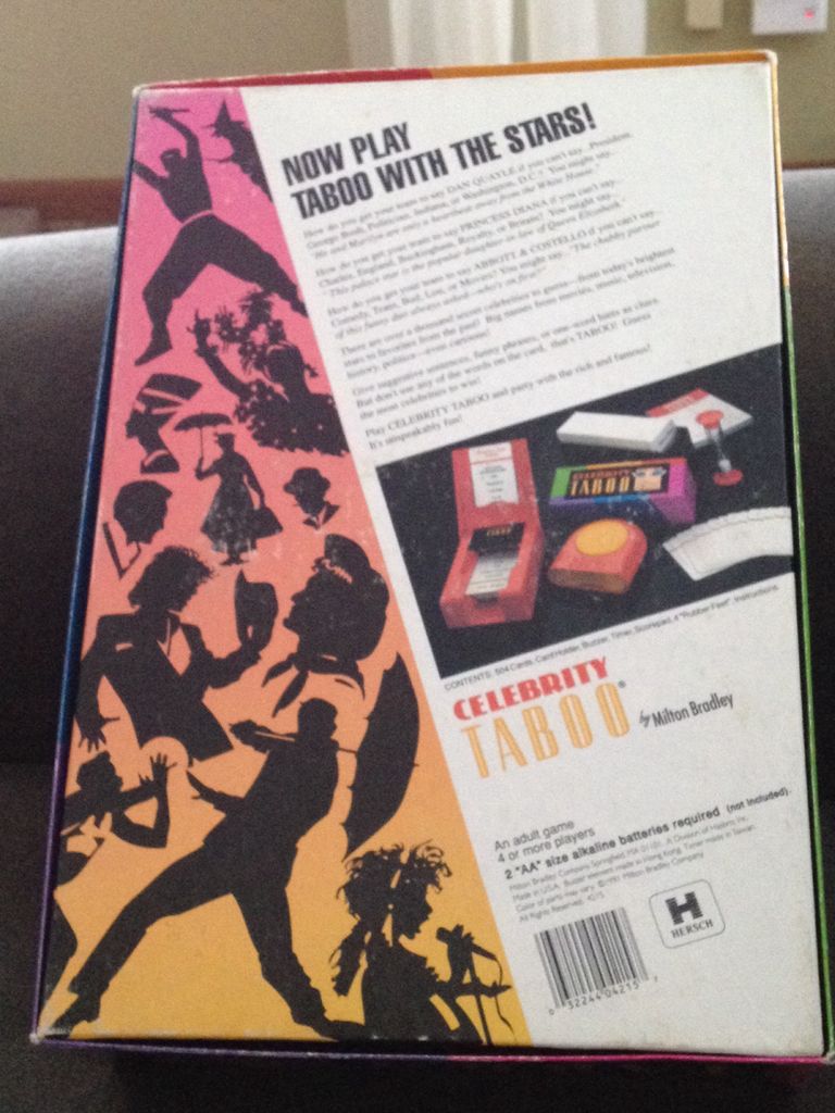 Celebrity Taboo  (4-6) board game collectible [Barcode 032244042157] - Main Image 2