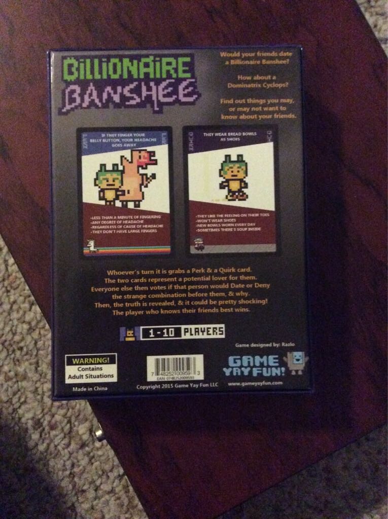Billionaire Banshee  (1-10) board game collectible [Barcode 748252009593] - Main Image 2