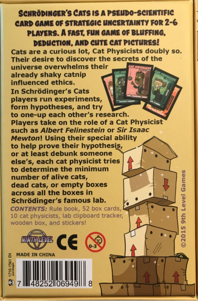 Schrödinger’s Cats  (2 to 6) board game collectible [Barcode 748252069498] - Main Image 2