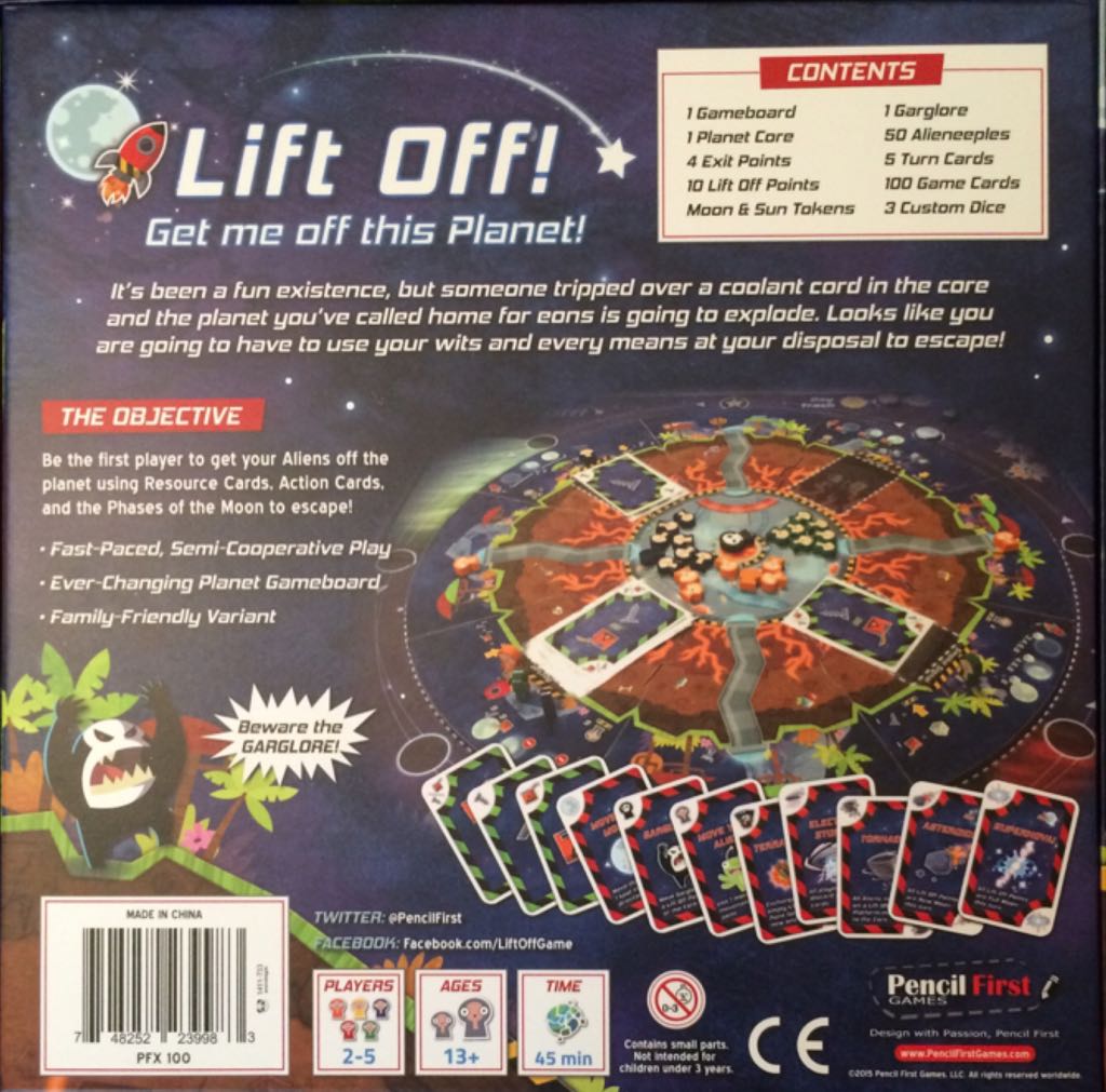 Lift Off!: Get Me Off This Planet!  (2-5) board game collectible [Barcode 748252239983] - Main Image 2