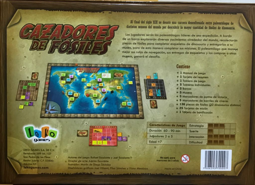 Cazadores de Fosiles  (2-5) board game collectible [Barcode 7506293700007] - Main Image 2