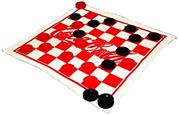 Coca-Cola Jumbo Checker Rug Game  (2) board game collectible [Barcode 752203998850] - Main Image 2