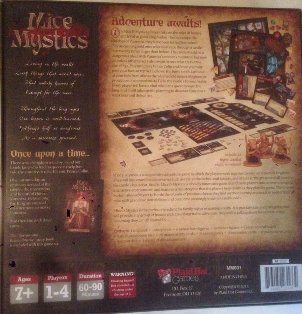 Mice and Mystics  (1 - 4) board game collectible [Barcode 753182231662] - Main Image 2