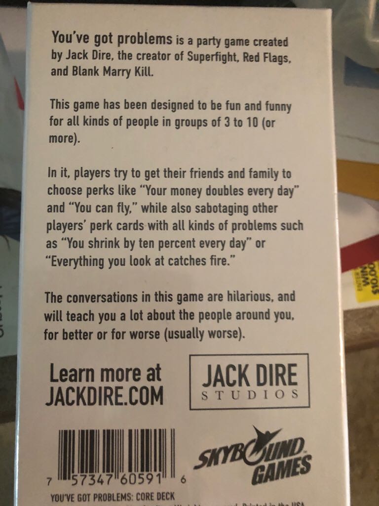 You’ve Got Problems   (3-10+) board game collectible [Barcode 757347605916] - Main Image 2