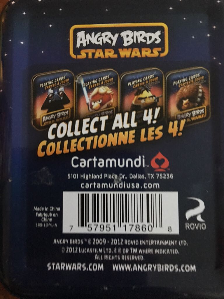 Poker Cards (Angry Birds: Star Wars)  board game collectible [Barcode 757951178608] - Main Image 2