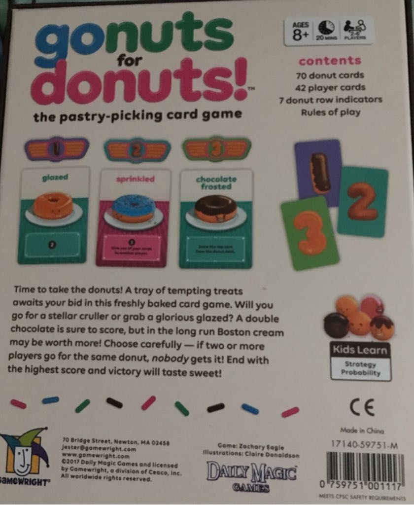 Go Nuts for Donuts!  (2-6) board game collectible [Barcode 759751001117] - Main Image 2