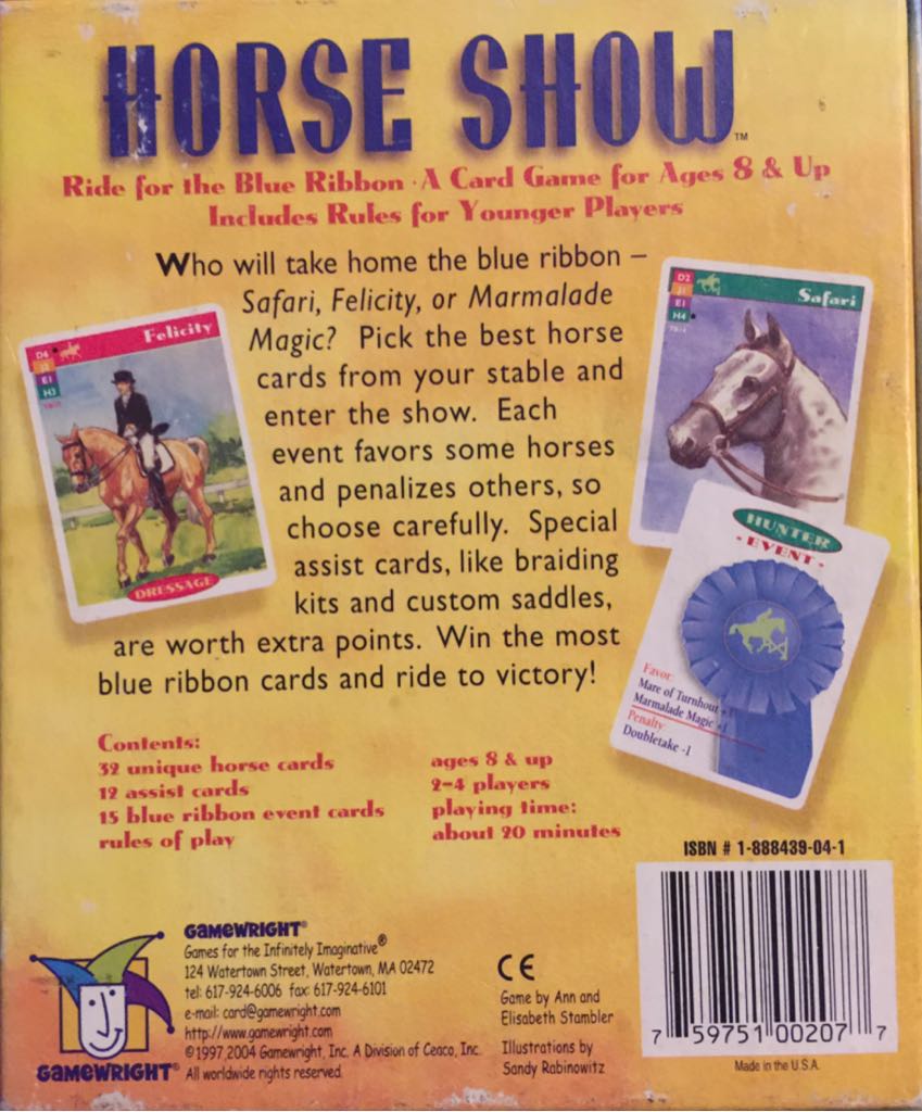Horse Show  (8) board game collectible [Barcode 759751002077] - Main Image 2