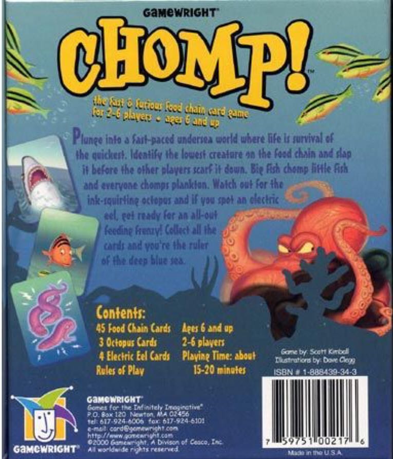 Chomp!  (2-6) board game collectible [Barcode 759751002176] - Main Image 2