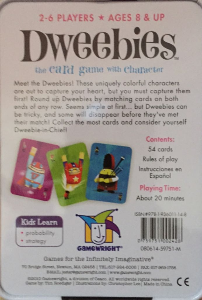 Dweebies  (2-6) board game collectible [Barcode 759751002428] - Main Image 2