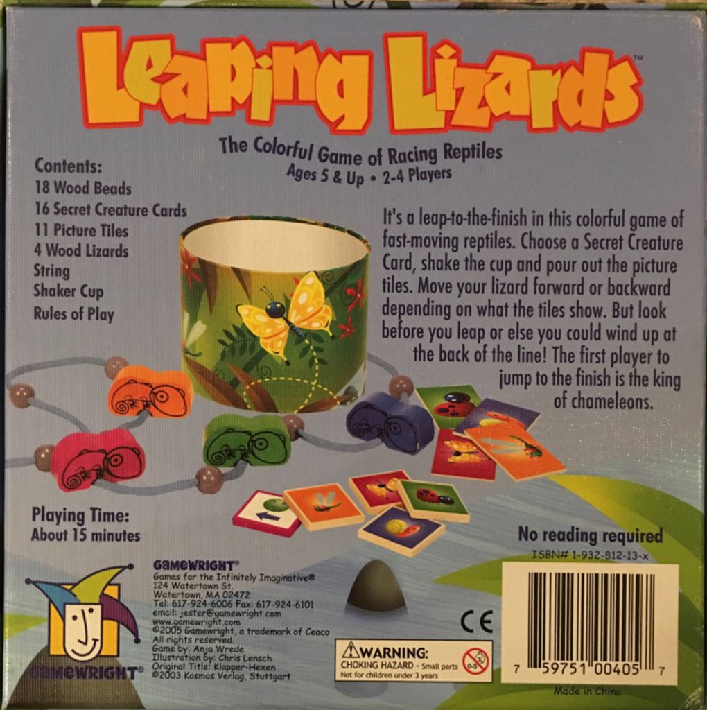 Leaping Lizards  (2-4) board game collectible [Barcode 759751004057] - Main Image 2