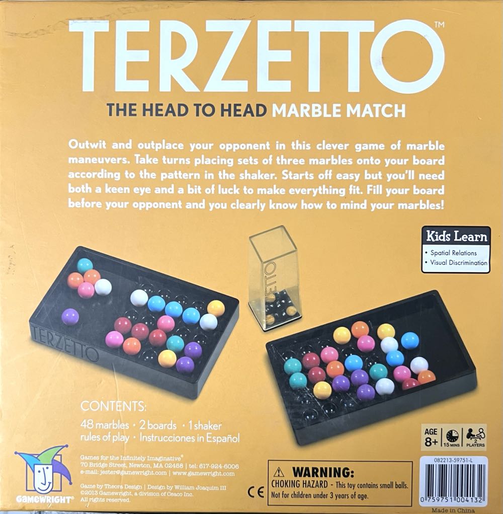 Terzetto  (2) board game collectible [Barcode 759751004132] - Main Image 2