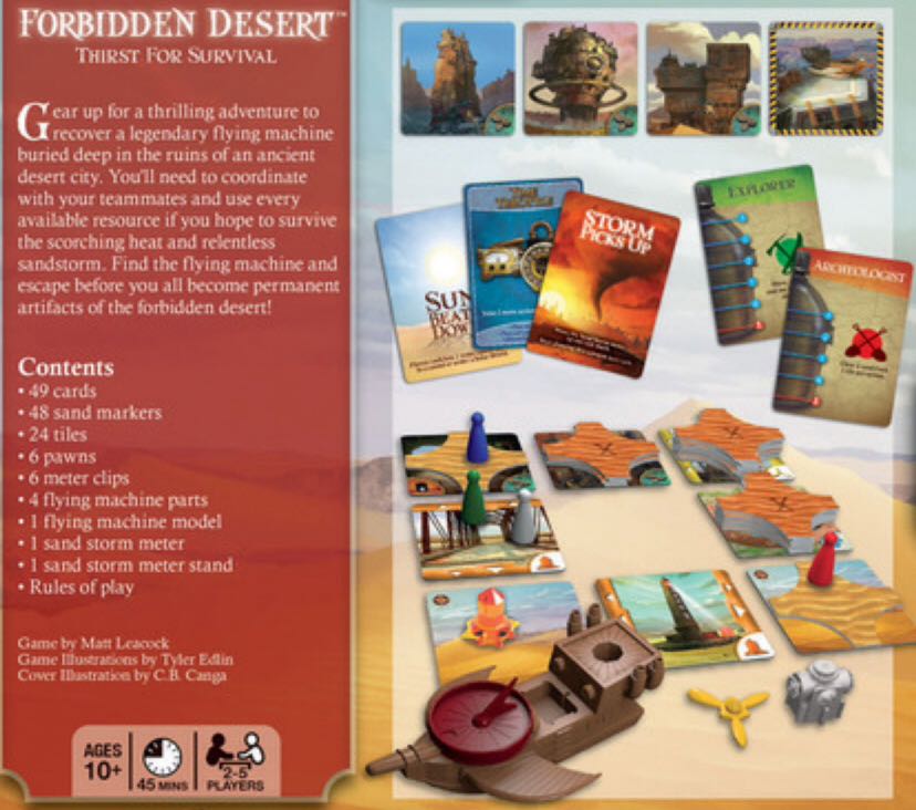 Forbidden Desert  (5) board game collectible [Barcode 759751004156] - Main Image 2