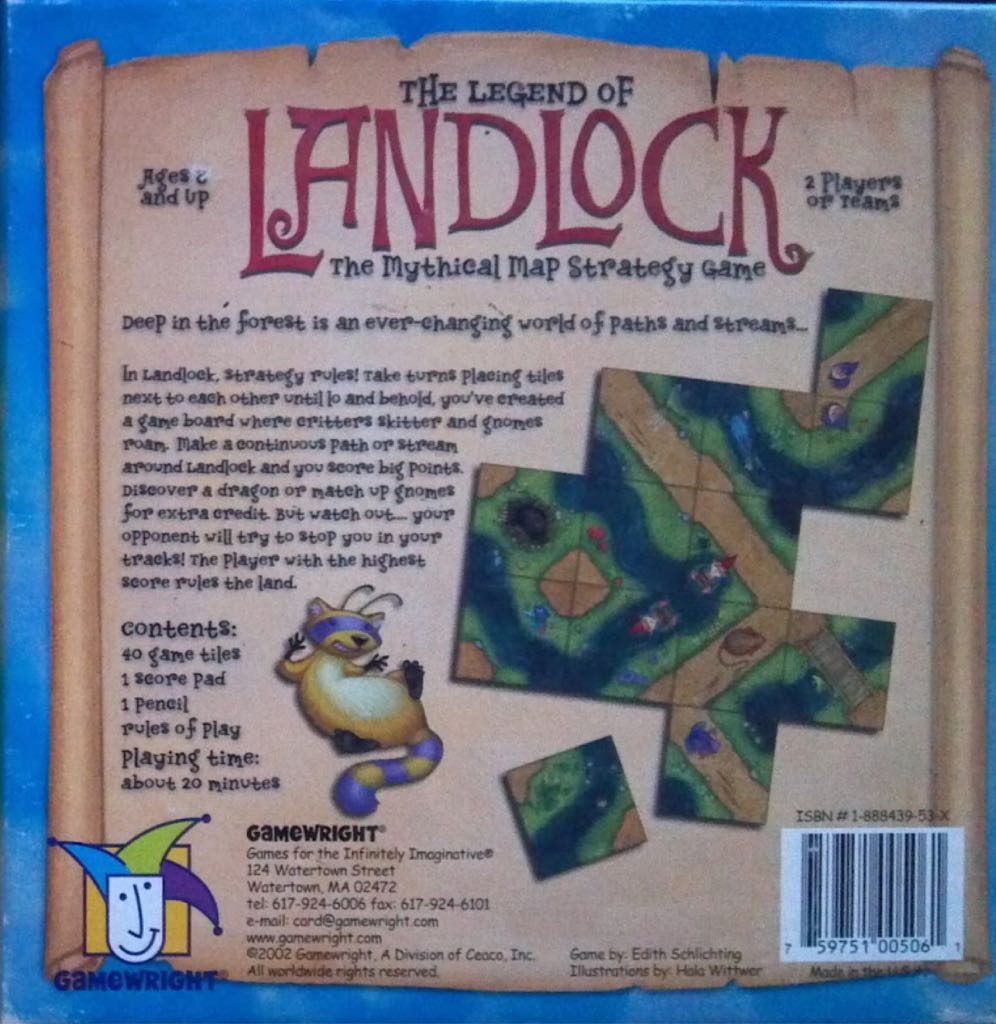 The Legend Of Landlock  (2) board game collectible [Barcode 759751005061] - Main Image 2