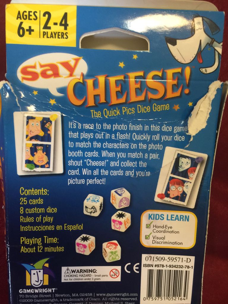 Say Cheese!  (2-4) board game collectible [Barcode 759751052164] - Main Image 2