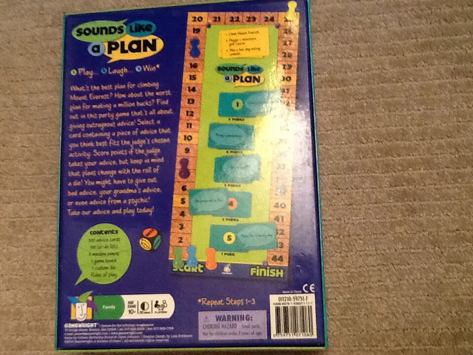 Sounds Like a Plan  (4-8) board game collectible [Barcode 759751071080] - Main Image 2