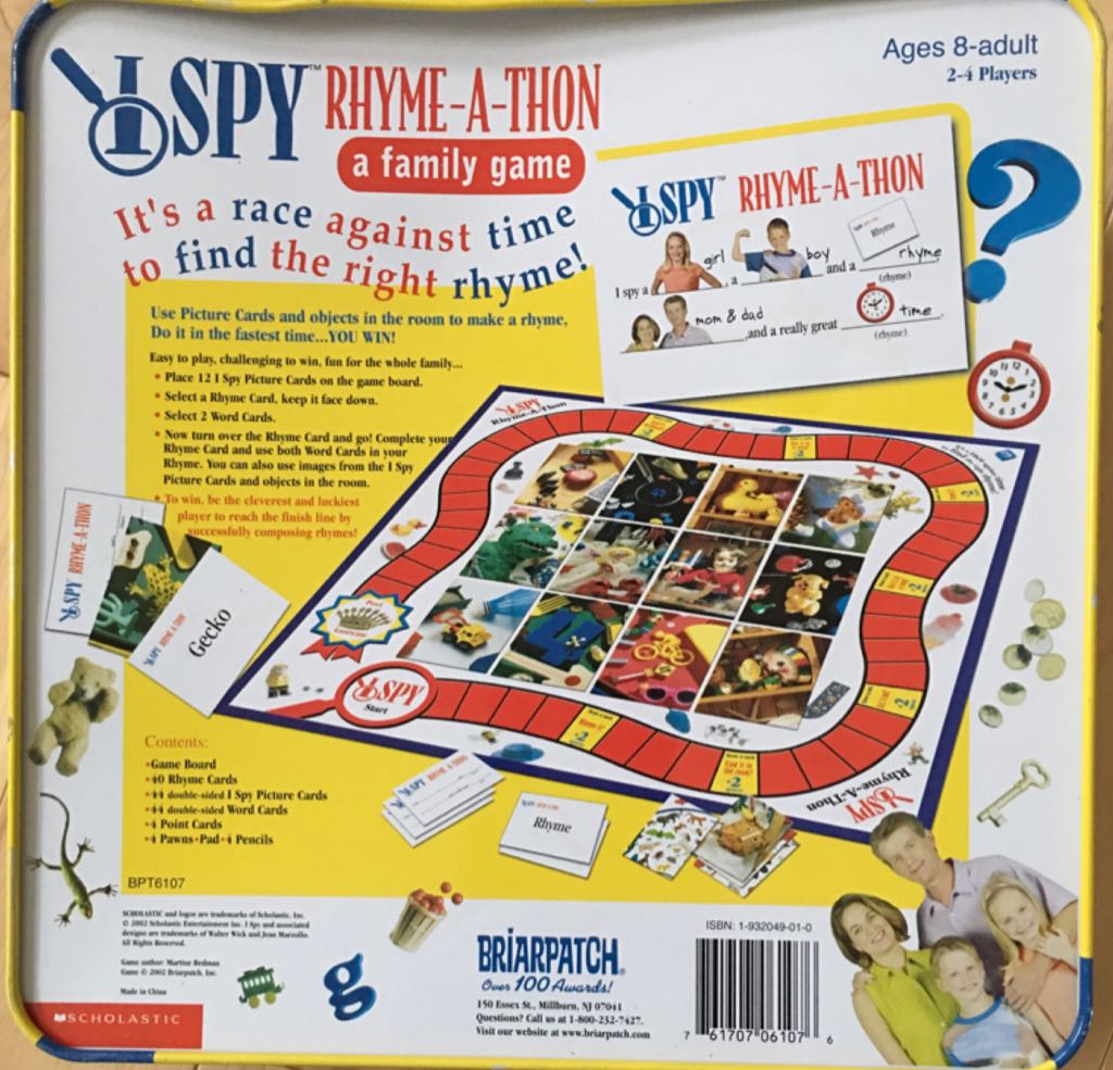 I Spy : Rhyme-A-Thon  (2-4) board game collectible [Barcode 761707061076] - Main Image 2