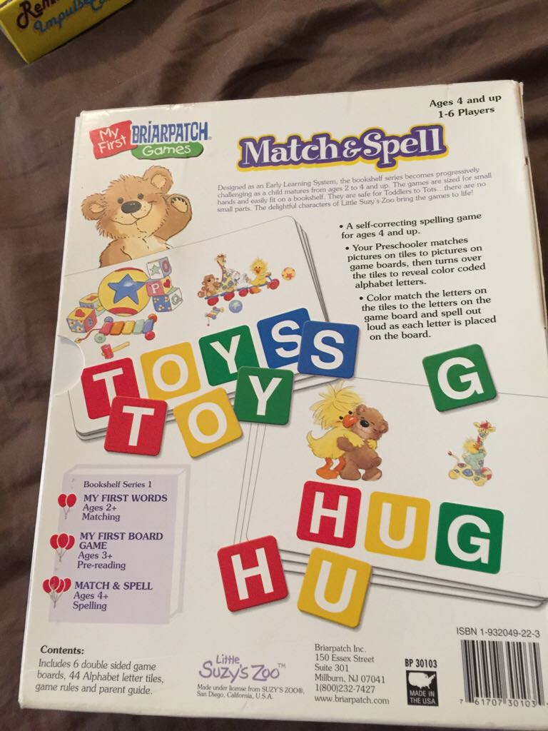 Match & Spell  (1+) board game collectible [Barcode 761707301035] - Main Image 2