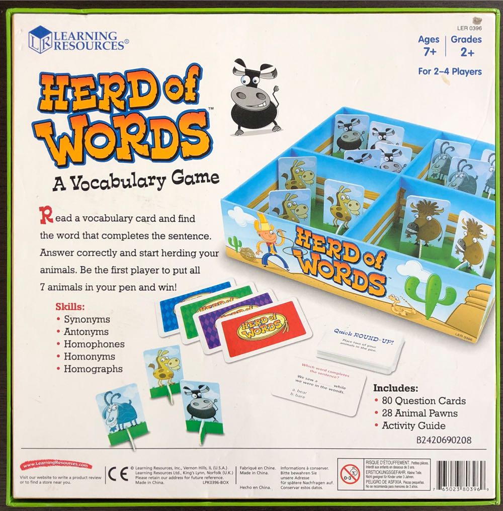 Herd Of Words Vocab Game  board game collectible [Barcode 765023803969] - Main Image 2