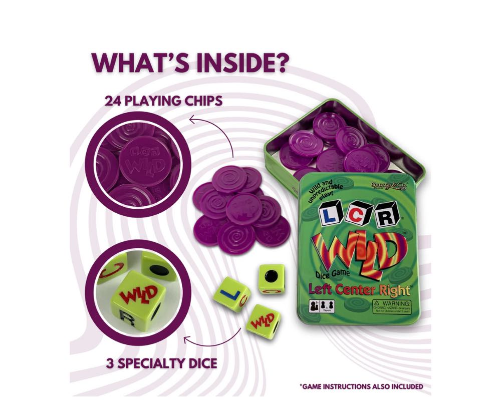 LCR Wild Dice Games  (3+) board game collectible [Barcode 766631007237] - Main Image 2