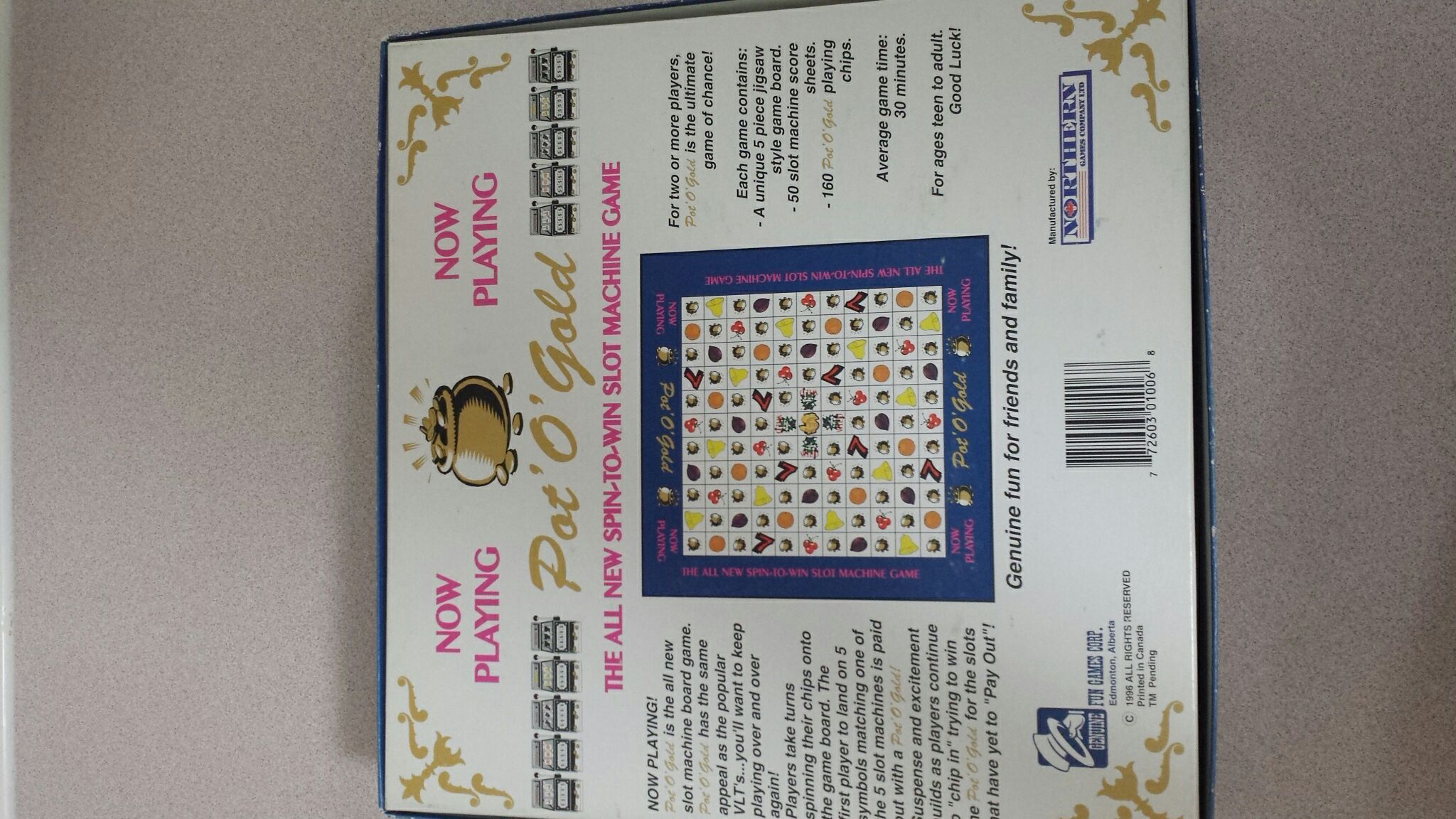 Pot ’O’ Gold  (2+) board game collectible [Barcode 772603010068] - Main Image 2