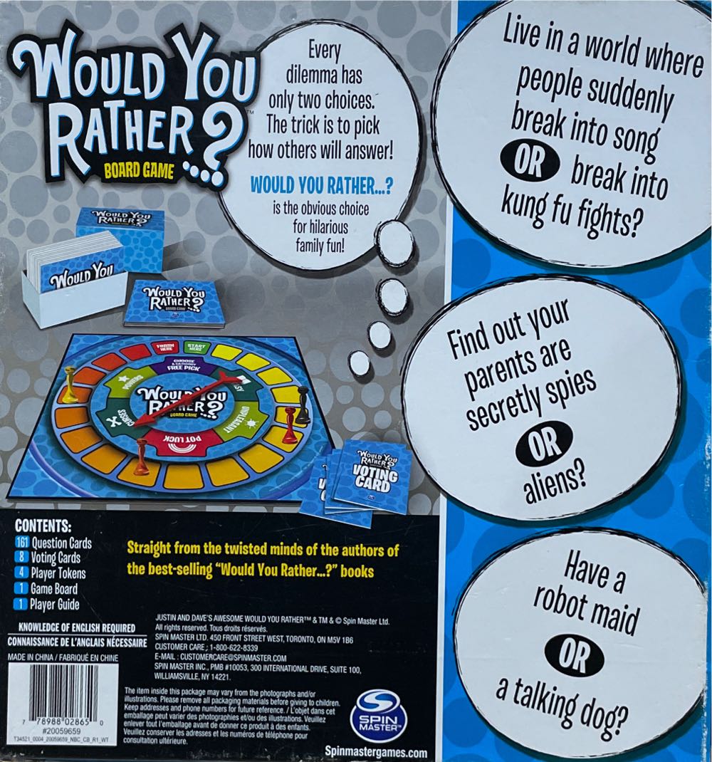 Would You Rather...? Boardgame  (3-4) board game collectible [Barcode 778988028650] - Main Image 2