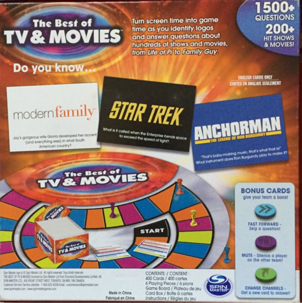 The Best of TV & Movies  (2-6) board game collectible [Barcode 778988068311] - Main Image 2
