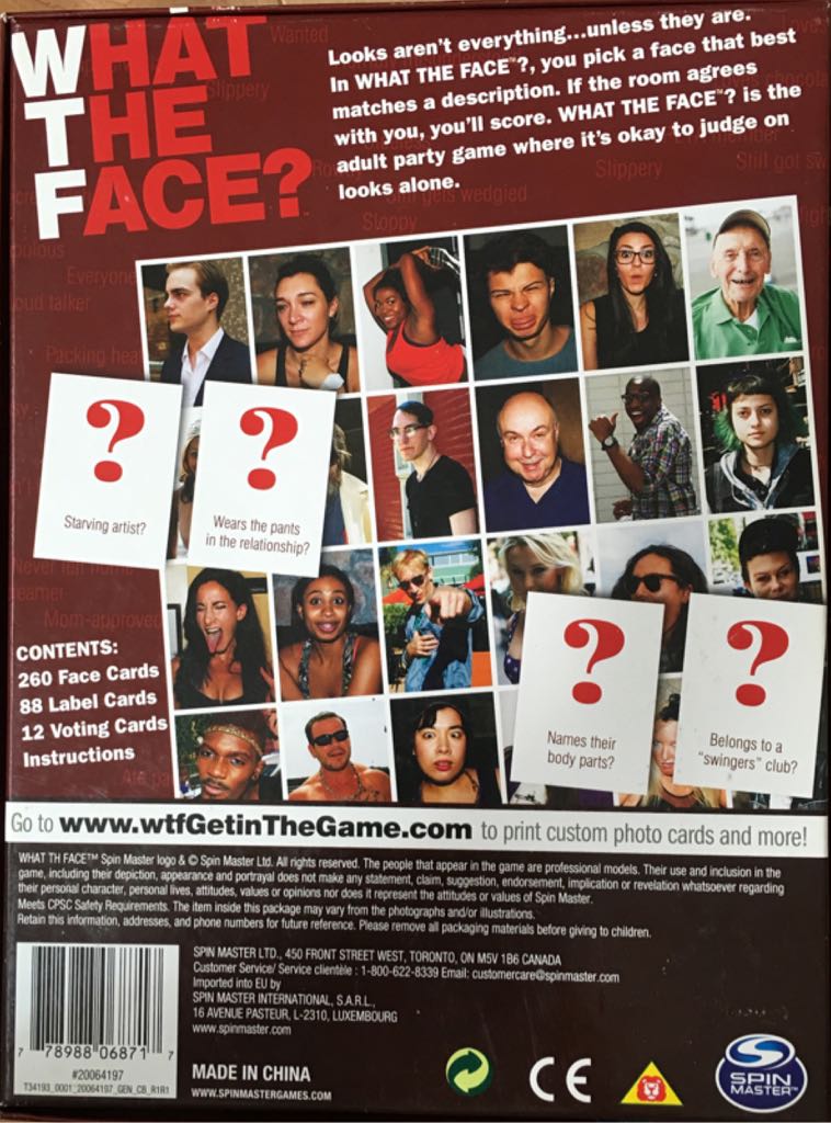 What The Face?  (3+) board game collectible [Barcode 778988068717] - Main Image 2