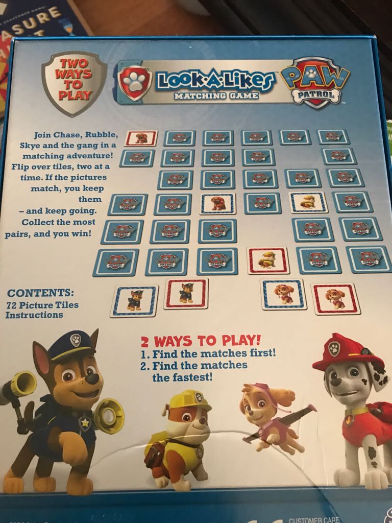 Memory : Paw Patrol Look A Like  (2-4) board game collectible [Barcode 778988088982] - Main Image 2