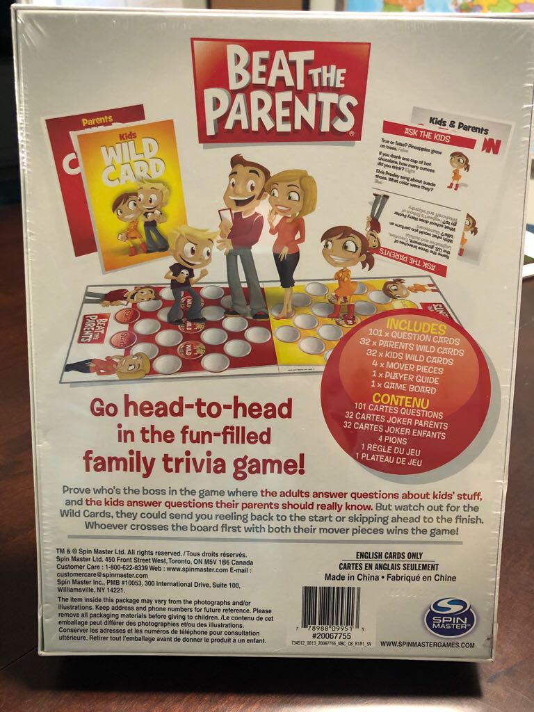 Beat The Parents  (2+) board game collectible [Barcode 778988099513] - Main Image 2