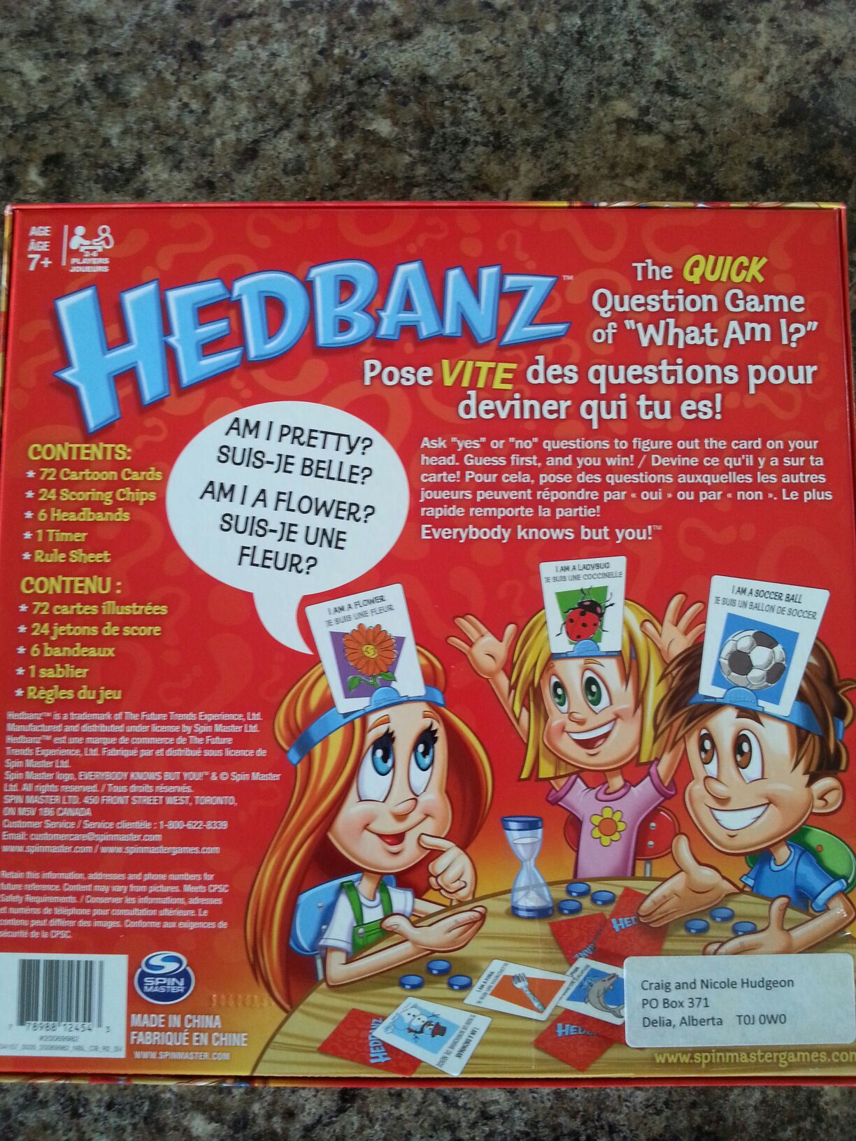 Hedbanz  (2-6) board game collectible [Barcode 778988124543] - Main Image 2