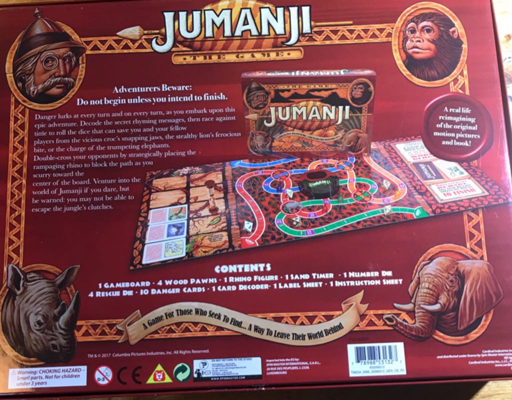 Jumanji  (2-4) board game collectible [Barcode 778988531327] - Main Image 2