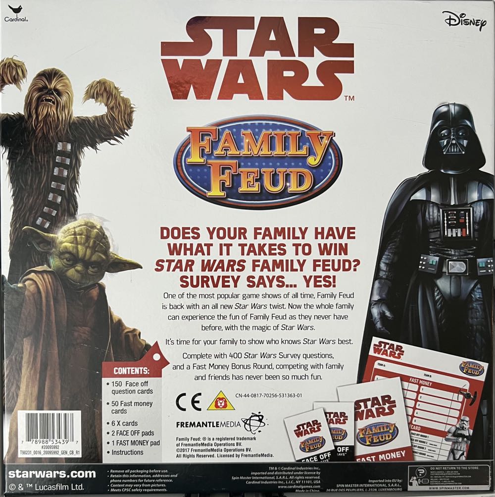 Star Wars Family Feud  (3+) board game collectible [Barcode 778988534397] - Main Image 2